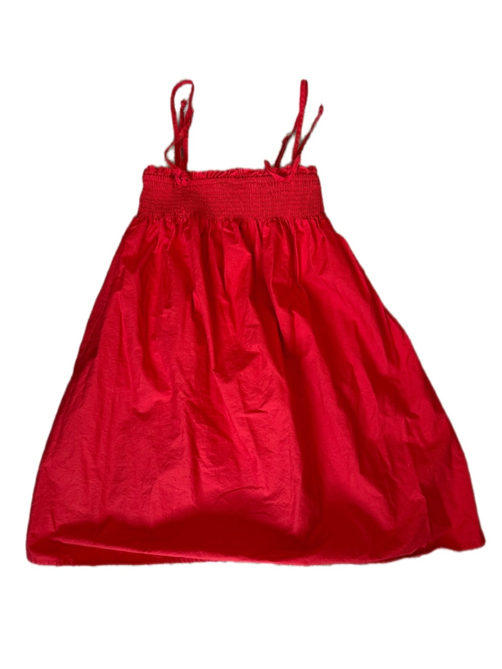 No Boundaries Red Smocked Mini Dress with Spaghetti Straps